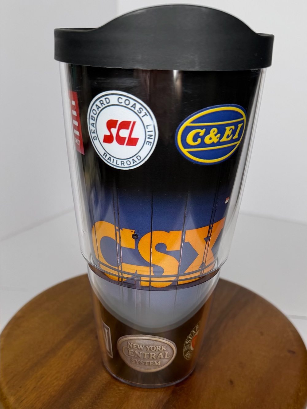 Tervis Railroad Logo Insulated Travel Tumbler w/ Lid - Vintage RR Logos